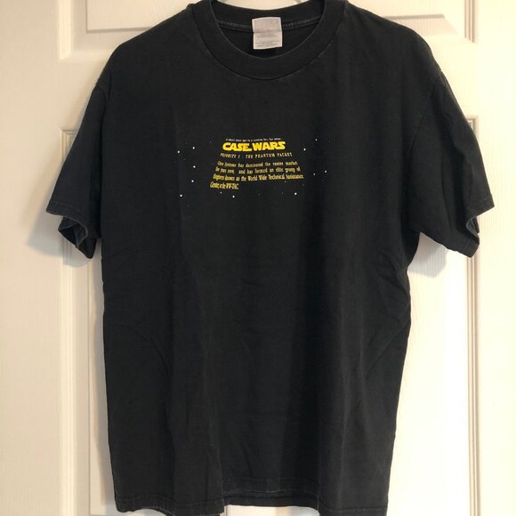 Cisco Systems Rare Vintage TAC “The Phantom Packet” Star Wars SS T-Shirt Sz L - Picture 1 of 5